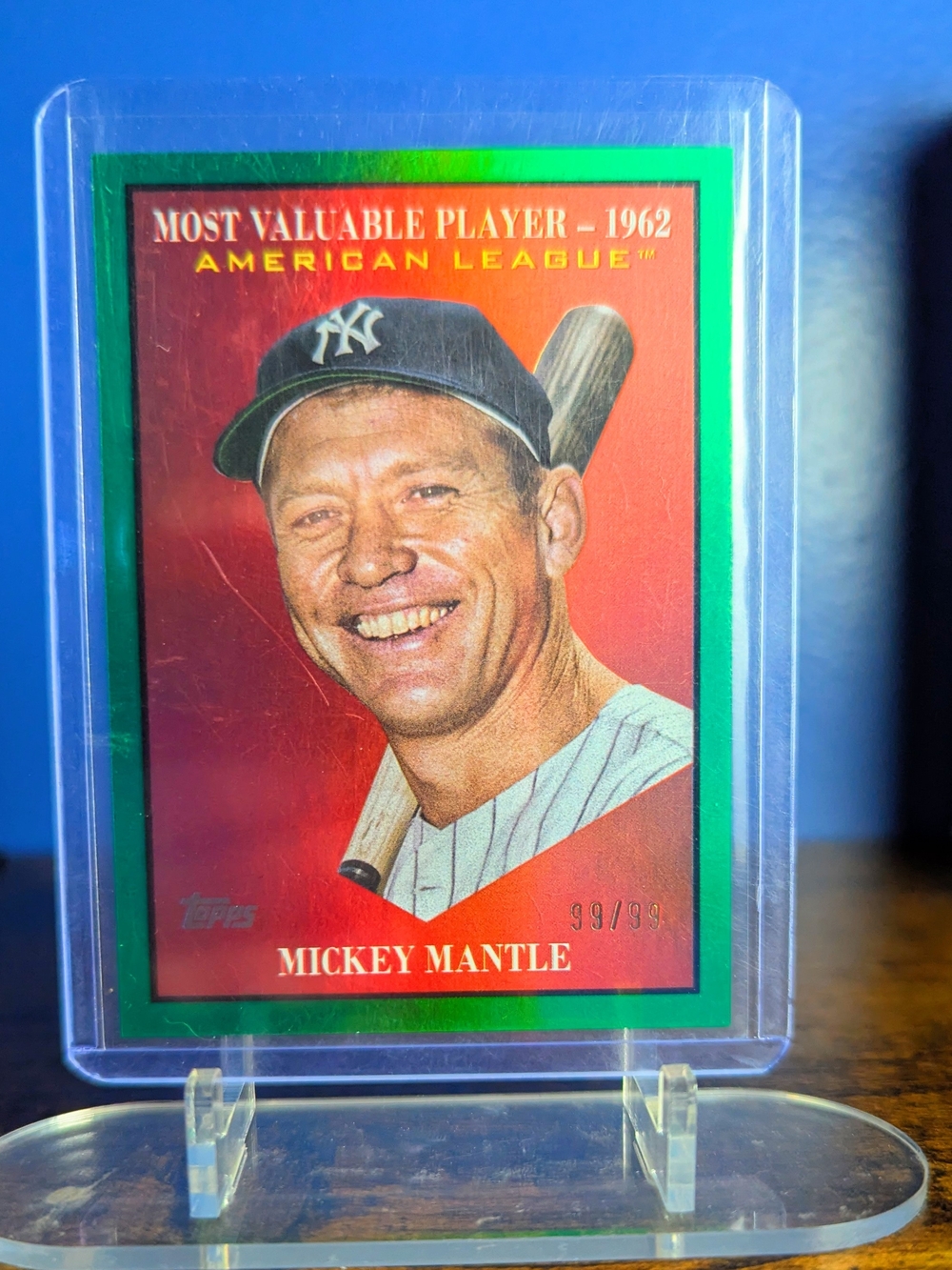 2025 Topps Update Mickey Mantle MVP Green Parallel /99 #MV-35 99/99